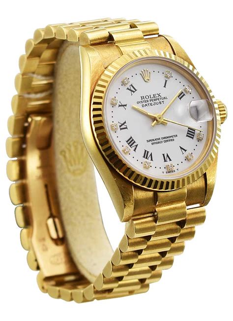 used midsize gold rolex|pre owned Rolex midsize.